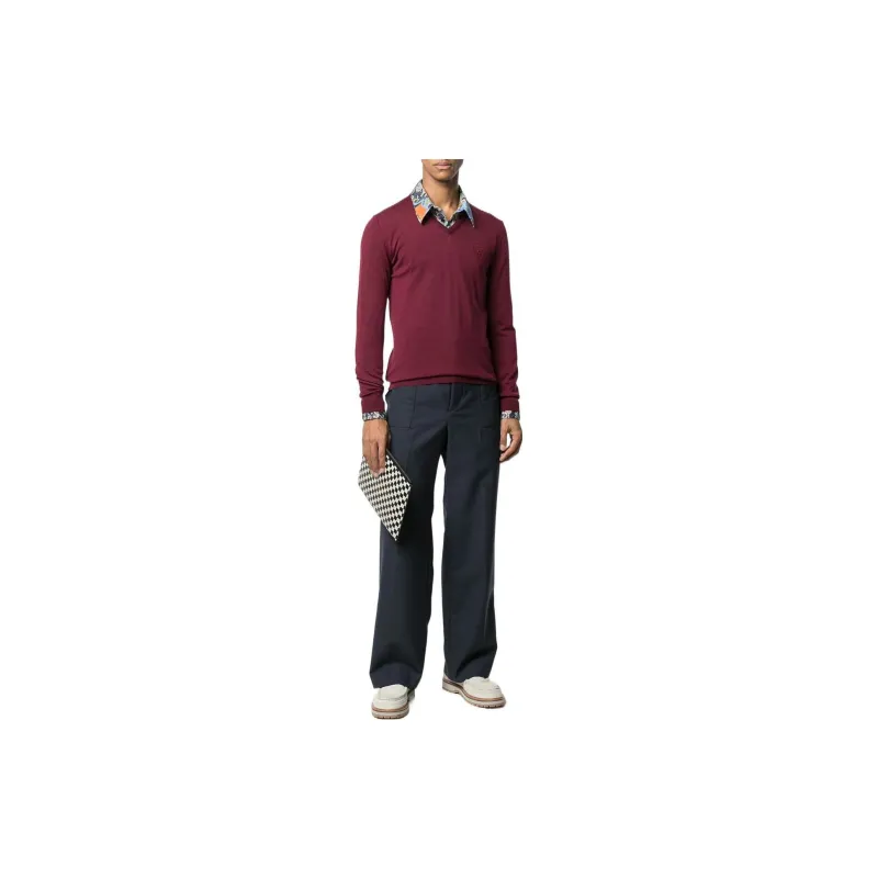 GUCCI SS22 Sweater Men's Burgundy-1