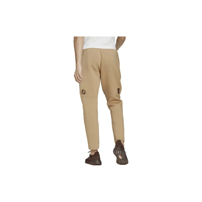 Adidas Wuji Series Knitted Sweatpants Men Cardboard Yellow-3