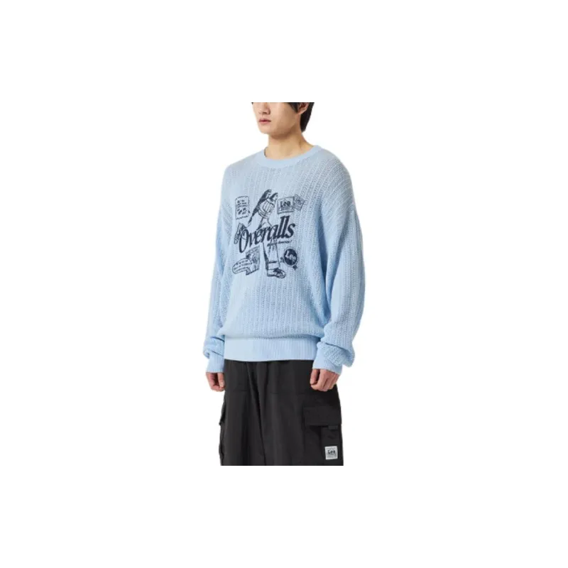 Lee Knitwear Men Sky Blue-4