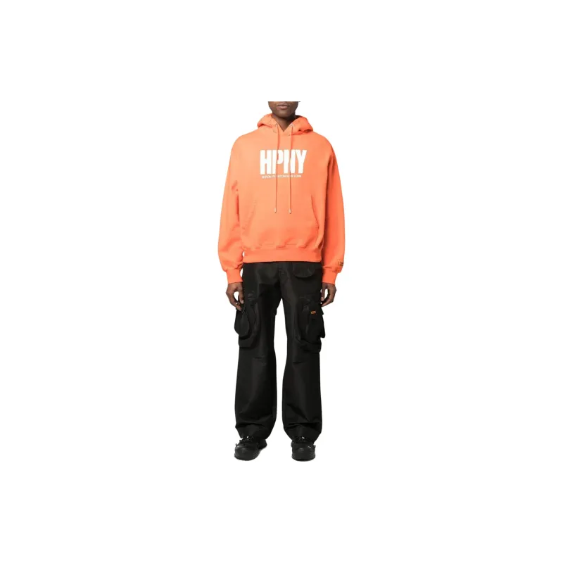 HERON PRESTON Logo Printed Drawstring Hoodie-1