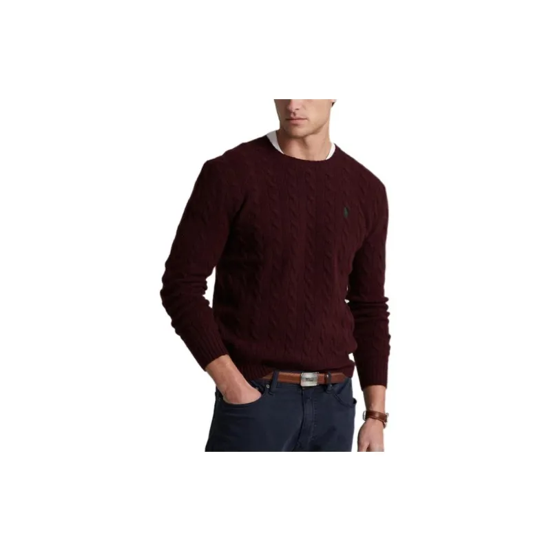 Polo Ralph Lauren FW22 Knitwear Men's Red Brown-3