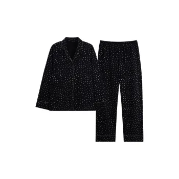MADALLO Pajama Set Women's Black Night Star Whisper