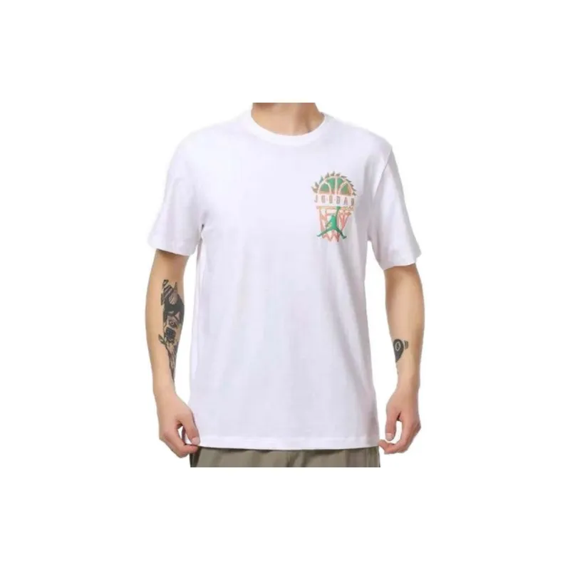 Jordan Set-in Sleeve T-Shirt Men's White-4