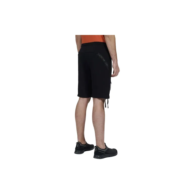 C.P.Company Diagonal Raised Fleece Drawsting Zip Detail Shorts-2