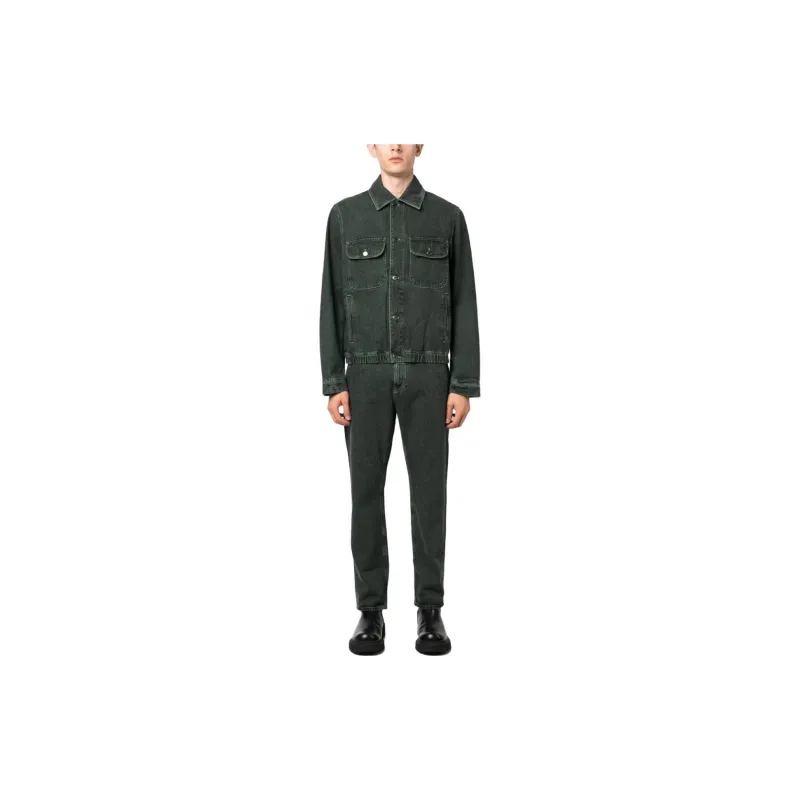 MISSONI Denim Jackets Men Dark Green-1