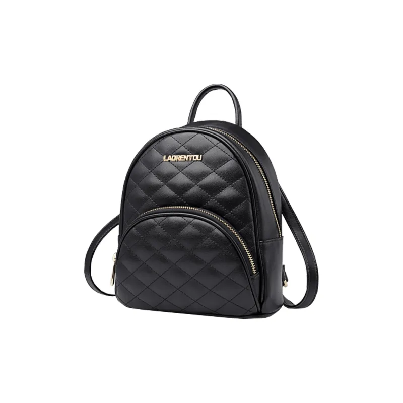Old Man's Head Cow Leather Backpack Women's Black-2