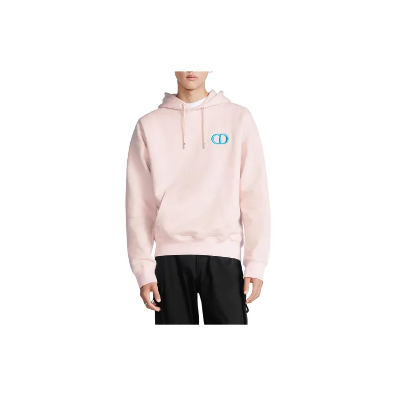 DIOR CD Icon Hooded Sweatshirt Men's Pink-3