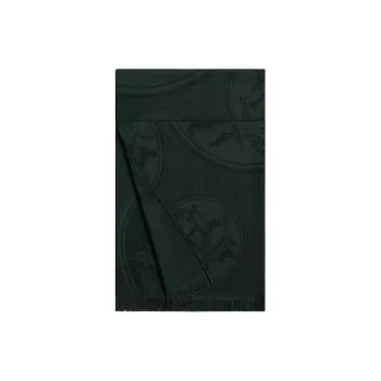 HERMES Cashmere Shawls Women's Black Forest Color
