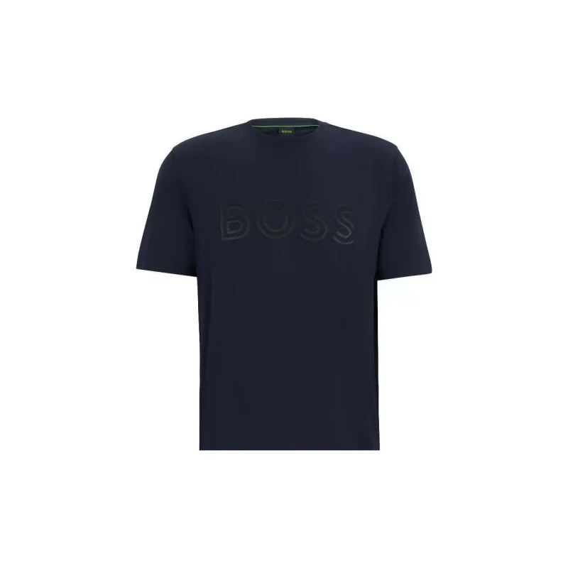 HUGO BOSS Maxi Logo Embossed Crewneck T-Shirt-3