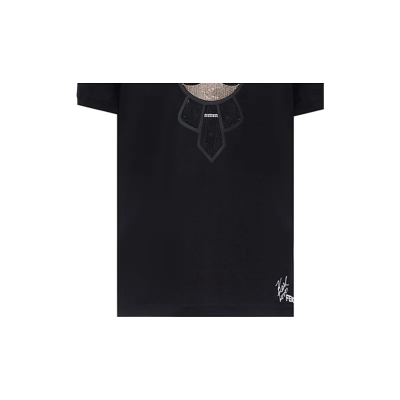 FENDI T Shirts Men Black-5