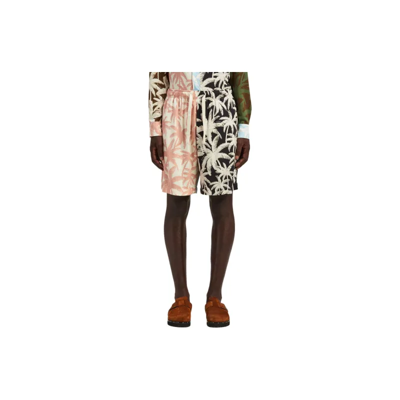 PALM ANGELS Patchwork Detailed Drawstring Palms Shorts-1