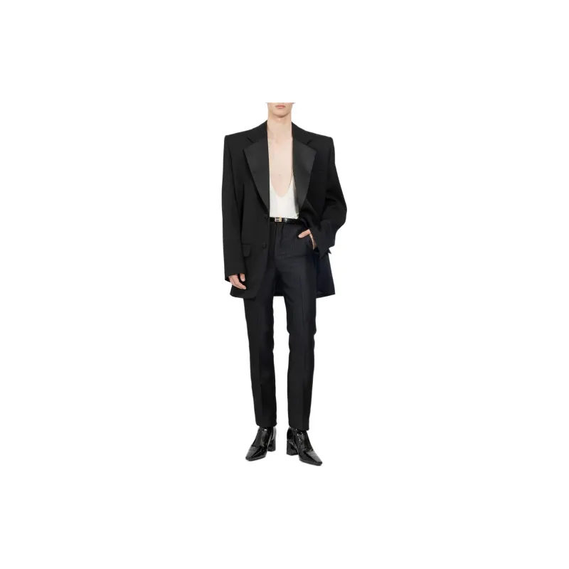 SAINT LAURENT Oversized Tuxedo Blazer-1