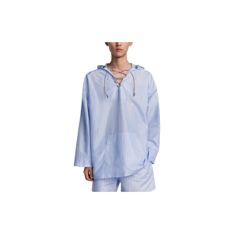 DIOR Striped Hooded Shirt-3