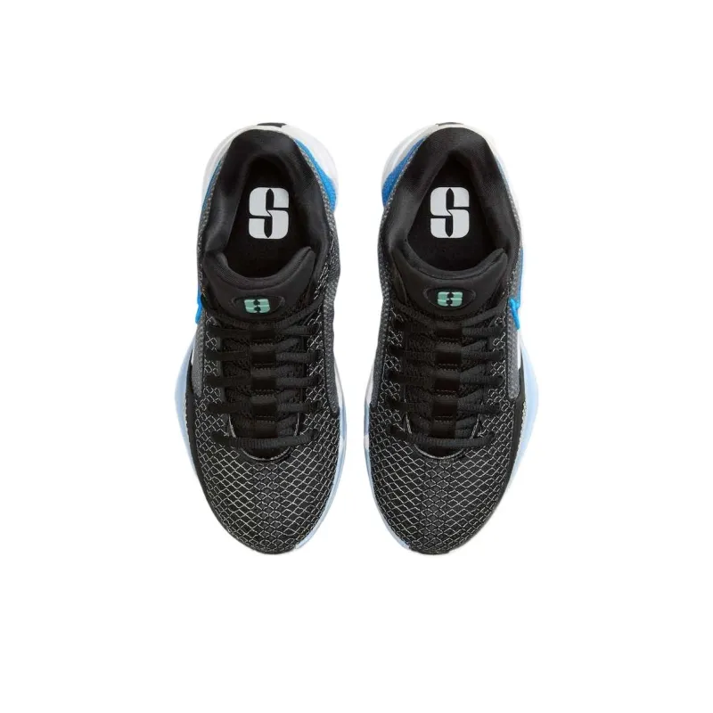 NBA Non-slip Breathable And Wear-resistant Mid-Top Basketball Shoes Men's Black-4