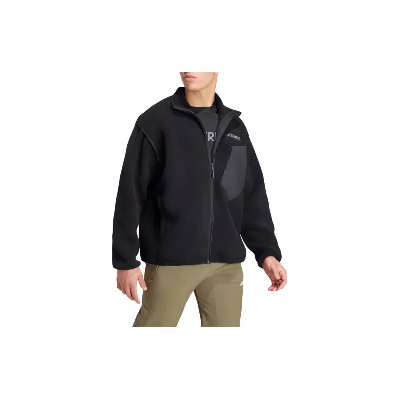 Adidas Terre XPLORIC HIGH PILE FLEECE JACKET Jackets Coats Men's Black-1