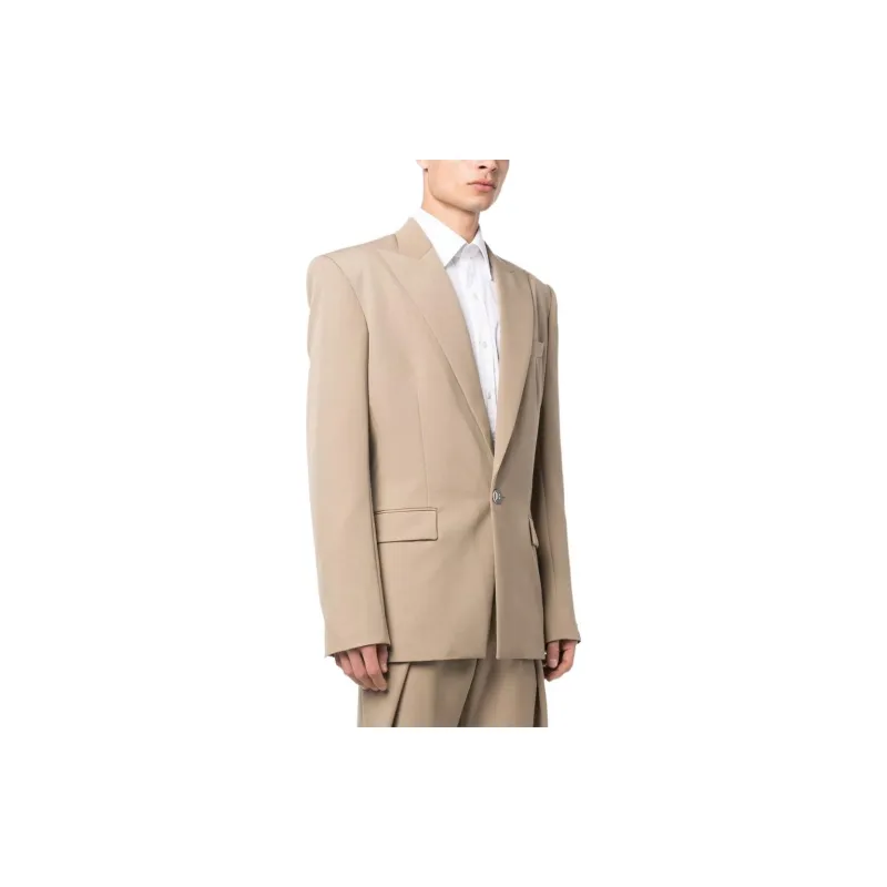 BALMAIN Single breasted Wool Suit Jacket-2