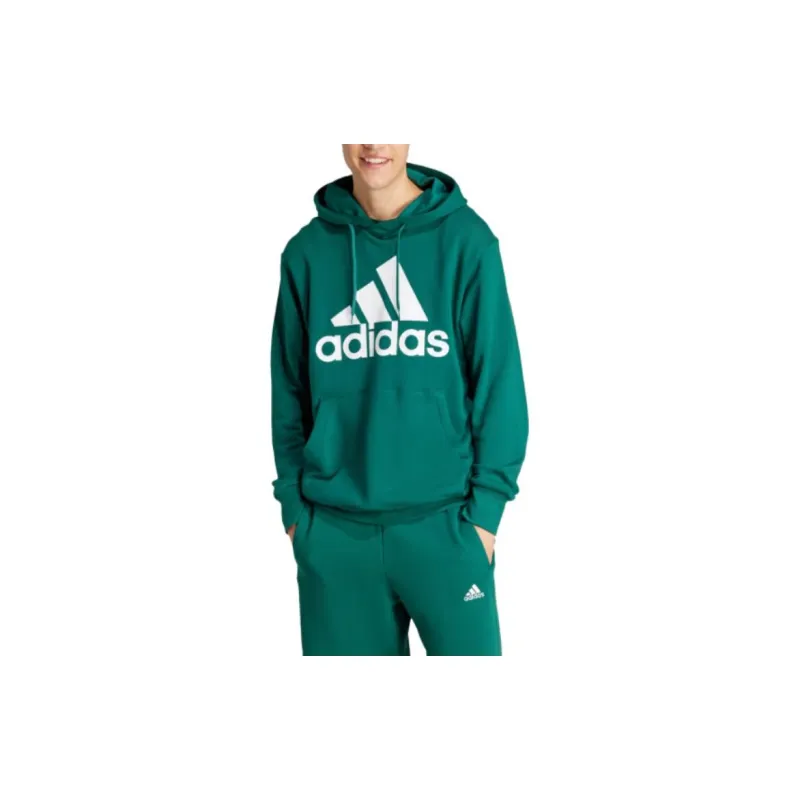 Adidas Essential FRENCH TERRY BIG LOGO HOODIE Sweatshirt Men's Preppy Green-1