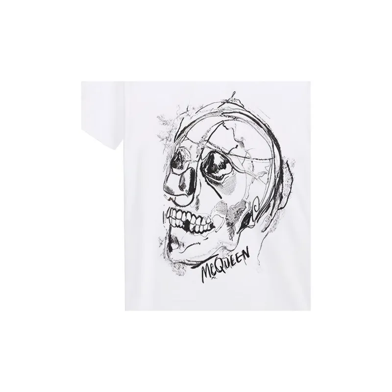 Alexander McQueen T Shirts Men White-5