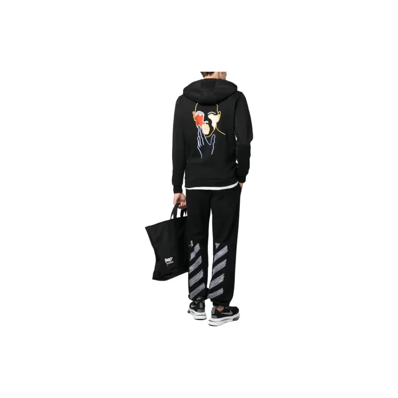 OFF WHITE Knitted Sweatpants Men Black-1