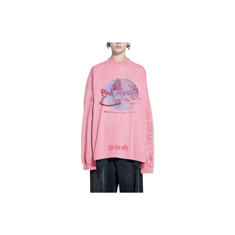 Balenciaga T-Shirts Unisex Pink-2