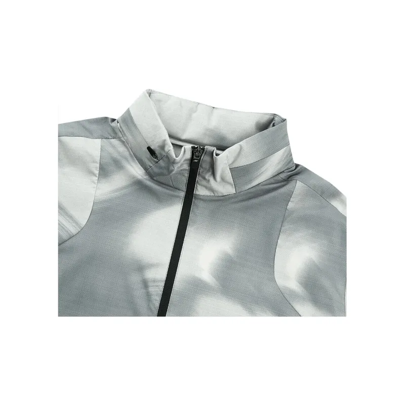 Skechers Jackets Coats Men's Gray White Ink All Over Print-5