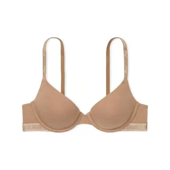 Victoria's Secret PINK Wear Everywhere Lightly Lined T-Shirt Bra/Cocoa Latte Bra Women's Cocoa Latte