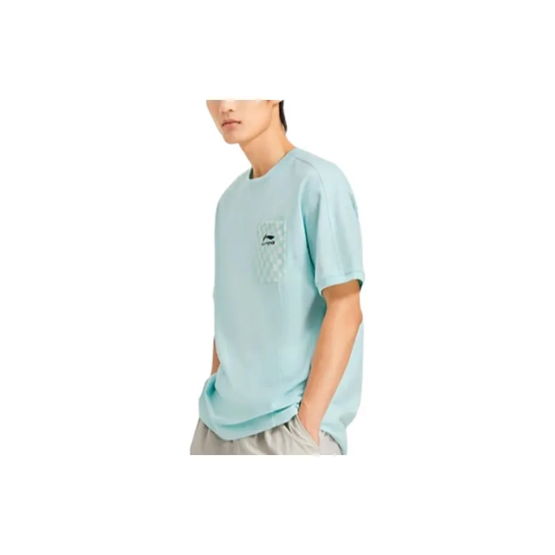 LiNing Rooovie T Shirts Unisex Ice Clear Blue-2