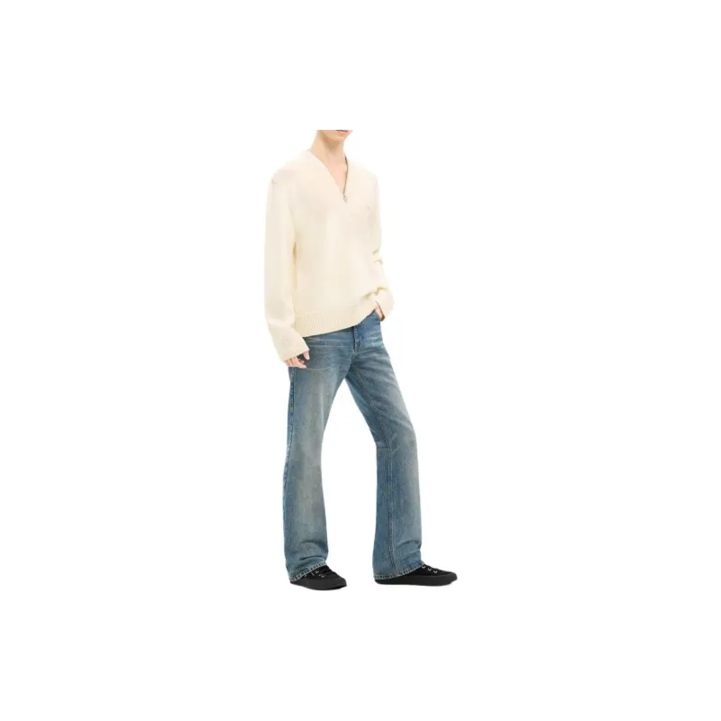COURREGES Zipped V Neck Jumper-3