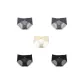 5 Pack (Gray Blue Gray Blue+Ecru+Black+Black)