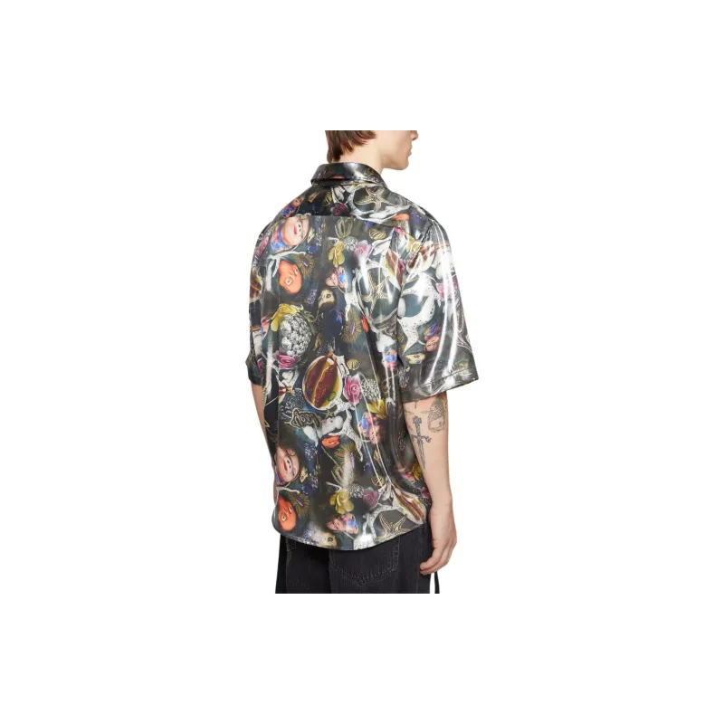Acne Studios Graphic print Lamé Shirt-2
