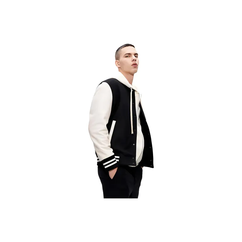 DANIEL HECHTER Baseball Jacket Men's Black-3