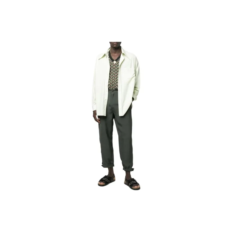 NANUSHKA Casual Pants Men Olive Green-1