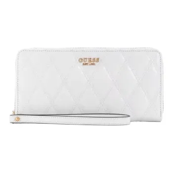 GUESS Synthetic Leather Wallet Large Size Women's White