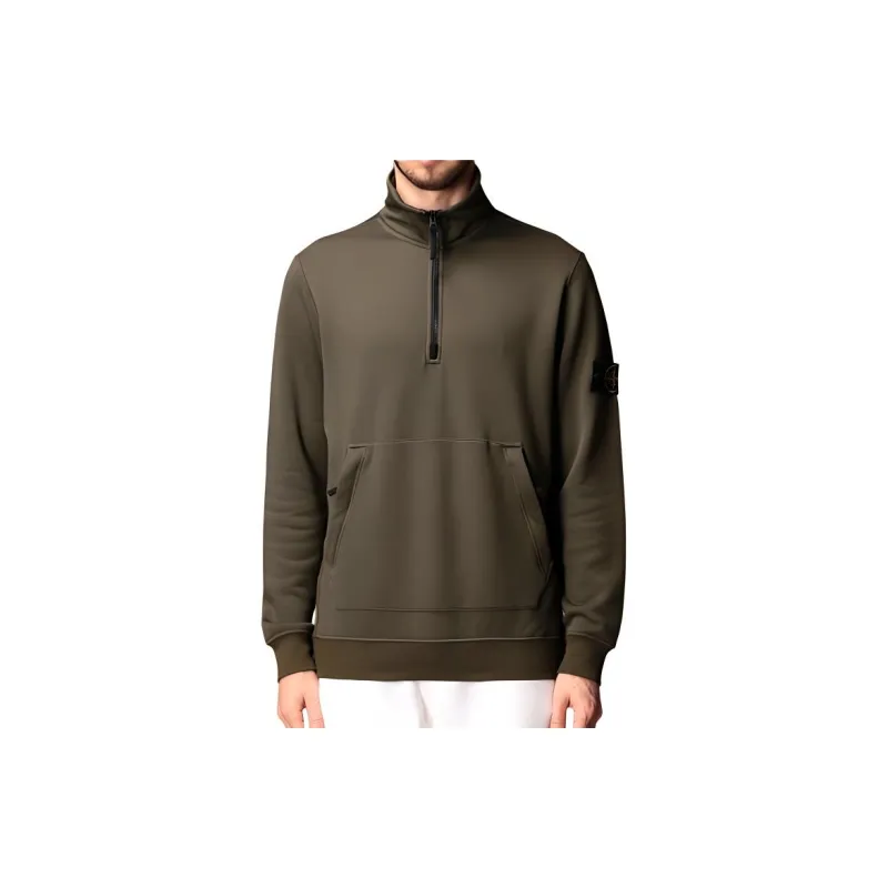 STONE ISLAND Sweatshirt Men's Olive Green-1