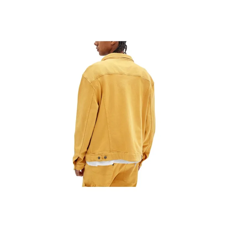 GUESS Regular Fit Denim Jacket Denim Jacket Men's Yellow-2