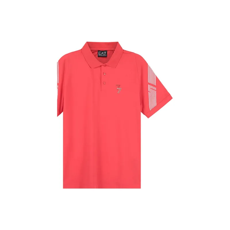 EMPORIO ARMANI EA7 Polo Shirts Men Watermelon Red-5