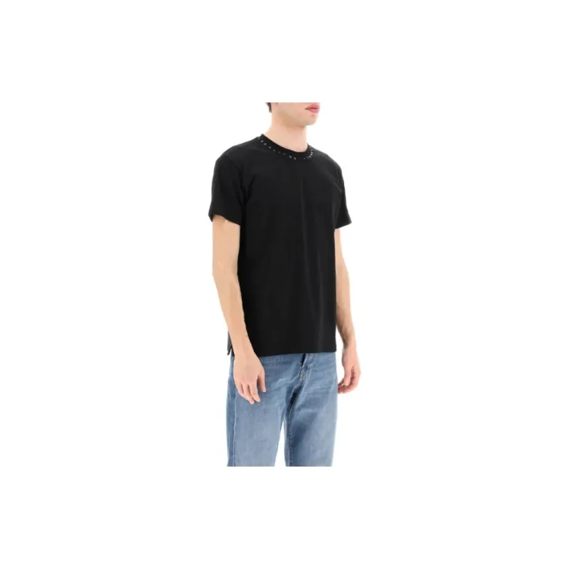 Valentino Untitled Stud Crewneck T Shirt-1