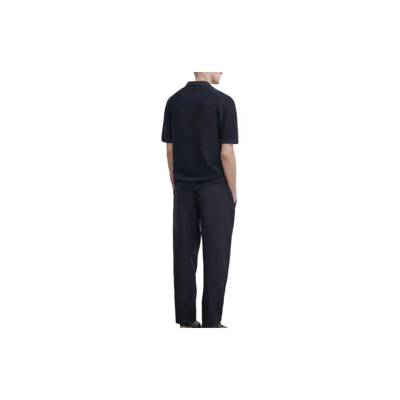 Massimo Dutti Polo Shirt Men's Navy Blue-4