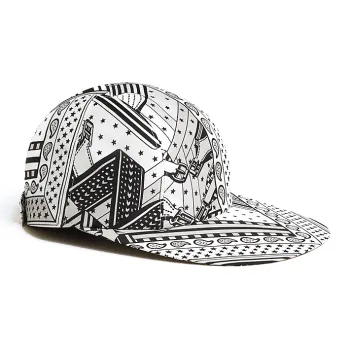 HERMES Silk Baseball Caps Women's Black White