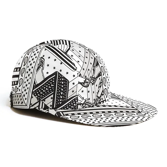 HERMES Silk Baseball Caps Women's Black White-0