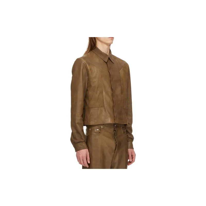 RICK OWENS Alice Strobe Cropped Shirt-3