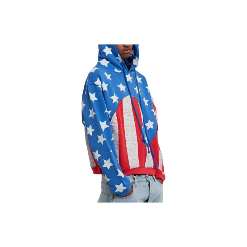 ERL Flag print Cotton Hoodie-5