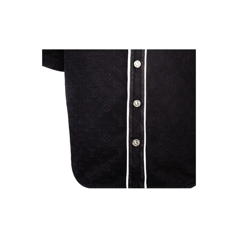 LOUIS VUITTON Shirt Men's Black-4