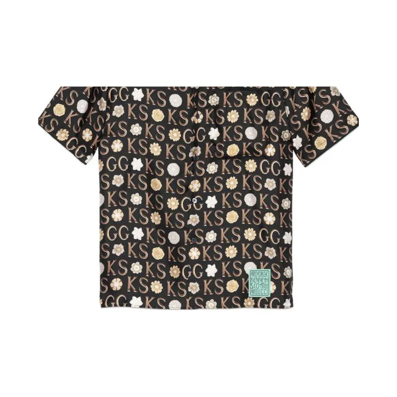 GUCCI Shirts Men Black Brown-5