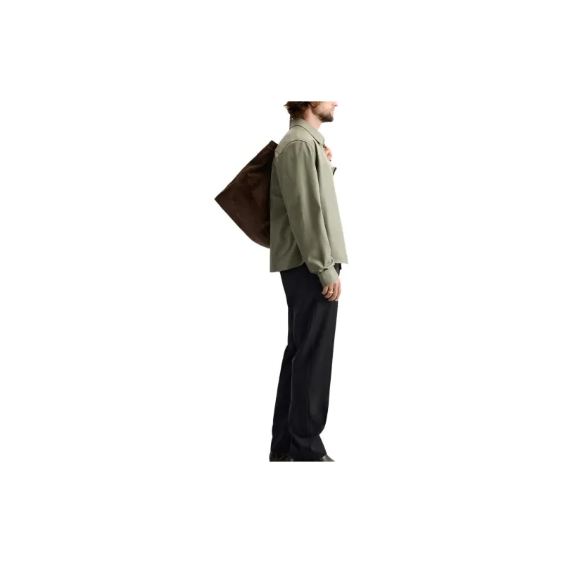 ZARA Leather Jacket Men's Green-2