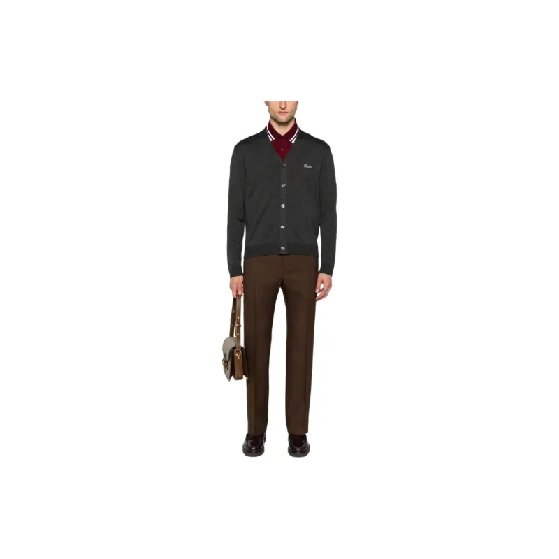 GUCCI Logo embroidered Wool Cardigan-1