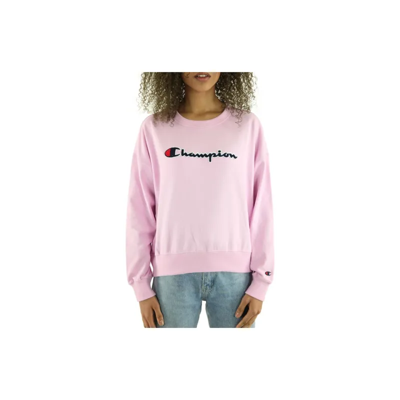 Champion Crew Neck Regular Sweatshirt Women's Purple-2