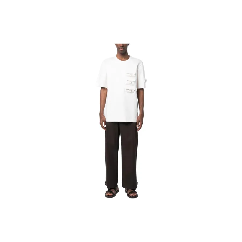 FENDI T Shirts Men White-3