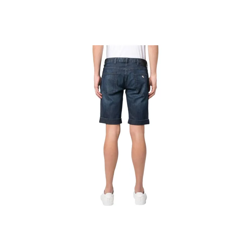 EMPORIO ARMANI Denim Shorts Men Denim Blue-2