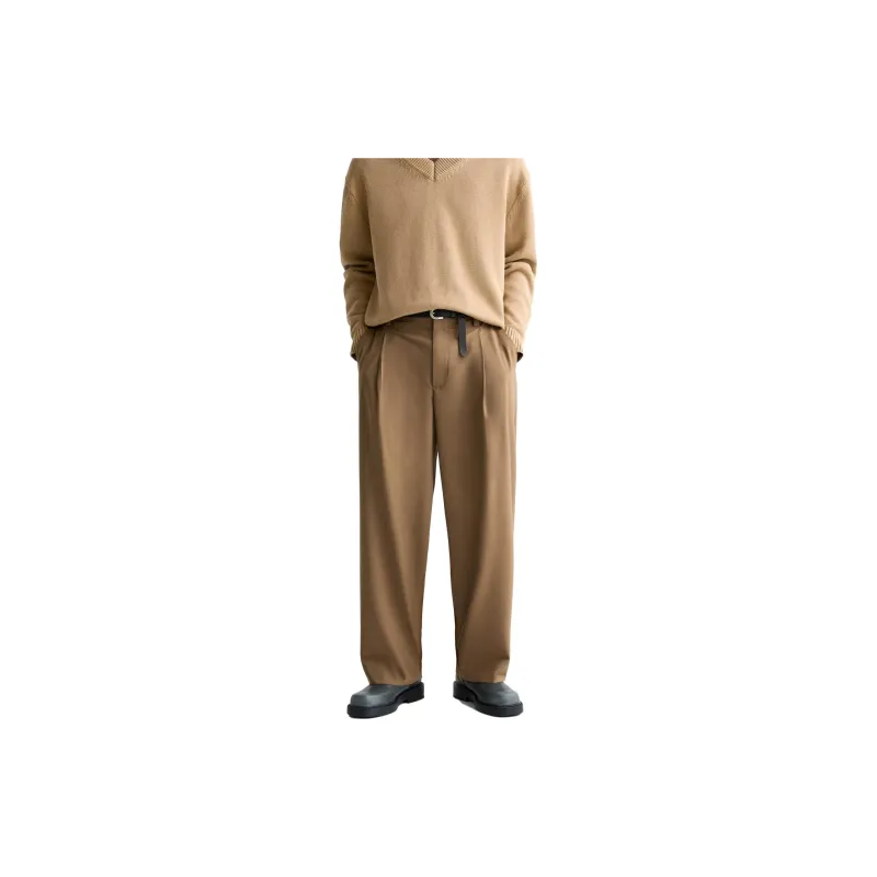 ZARA Suit Trousers Men Brown-2